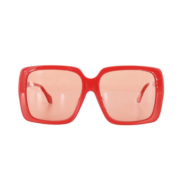 NWT - Gucci Red I Love You Square Sunglasses And Case - Picture 2 of 16